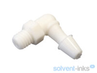 Króciec kątowy 3mm z gwintem 4mm - white