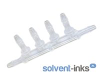 Rozdzielacz plastikowy CLEAR, wej/wyj + 4 kanały 3mm