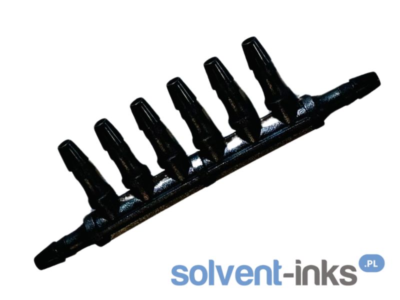 Rozdzielacz plastikowy UV, wej/wyj + 6 kanałów 4mm